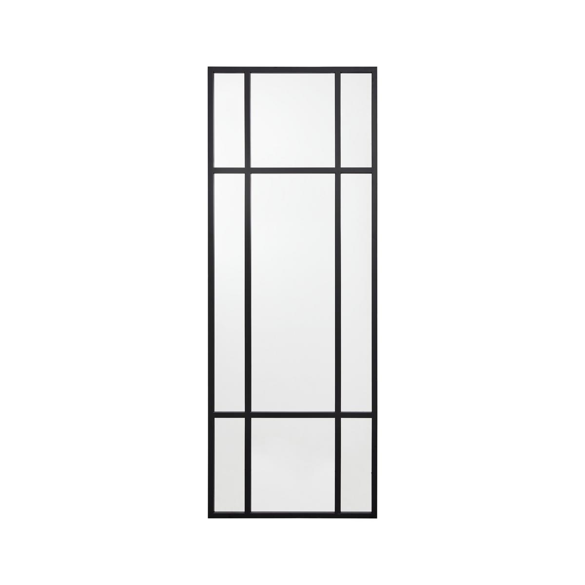 Zrkadlo JILL - čierna, Modern, kov/kompozitné drevo (60/160/3cm) - Bessagi Home