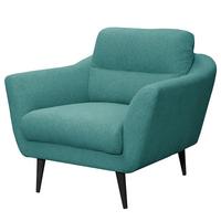 Sessel Tromso Türkis B: 92 Cm - Türkis/Schwarz, Design, Textil (92/87/88cm) - Livetastic