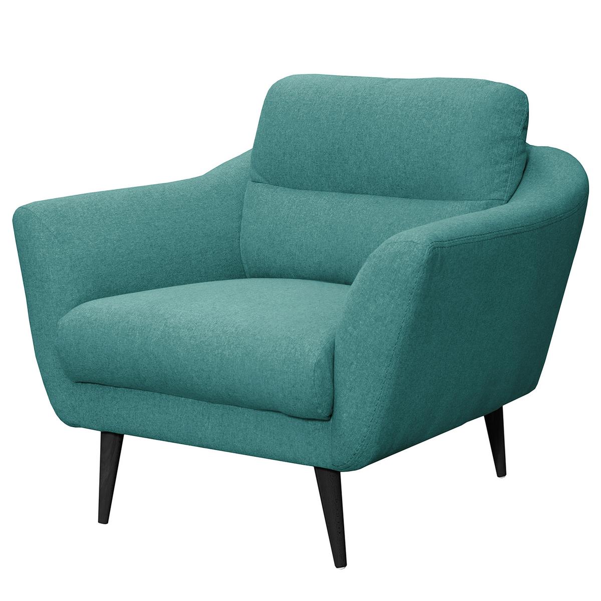 Sessel Tromso Türkis B: 92 Cm - Türkis/Schwarz, Design, Textil (92/87/88cm) - Livetastic