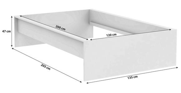 Unit Elements Bettrahmen 120x200 cm Anthrazit - Anthrazit, KONVENTIONELL, Holzwerkstoff (205/135/47cm) - Ondega