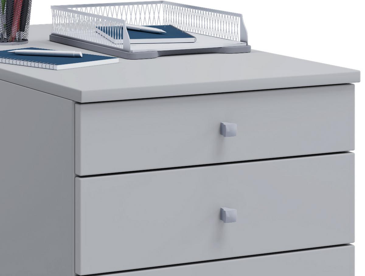 Rollcontainer Grau Lona Maxi 42x57x80 Cm - Grau, Basics, Holzwerkstoff/Kunststoff (42/57/80cm) - MID.YOU