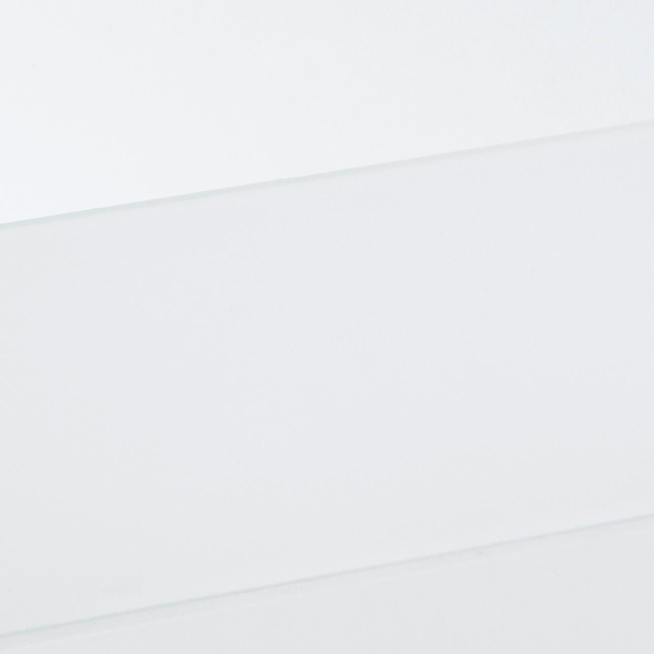 Schublade Unit Weiß B: 42 cm mit Glasvorderstück - Weiß, MODERN, Glas/Holzwerkstoff (42,4cm) - Ondega
