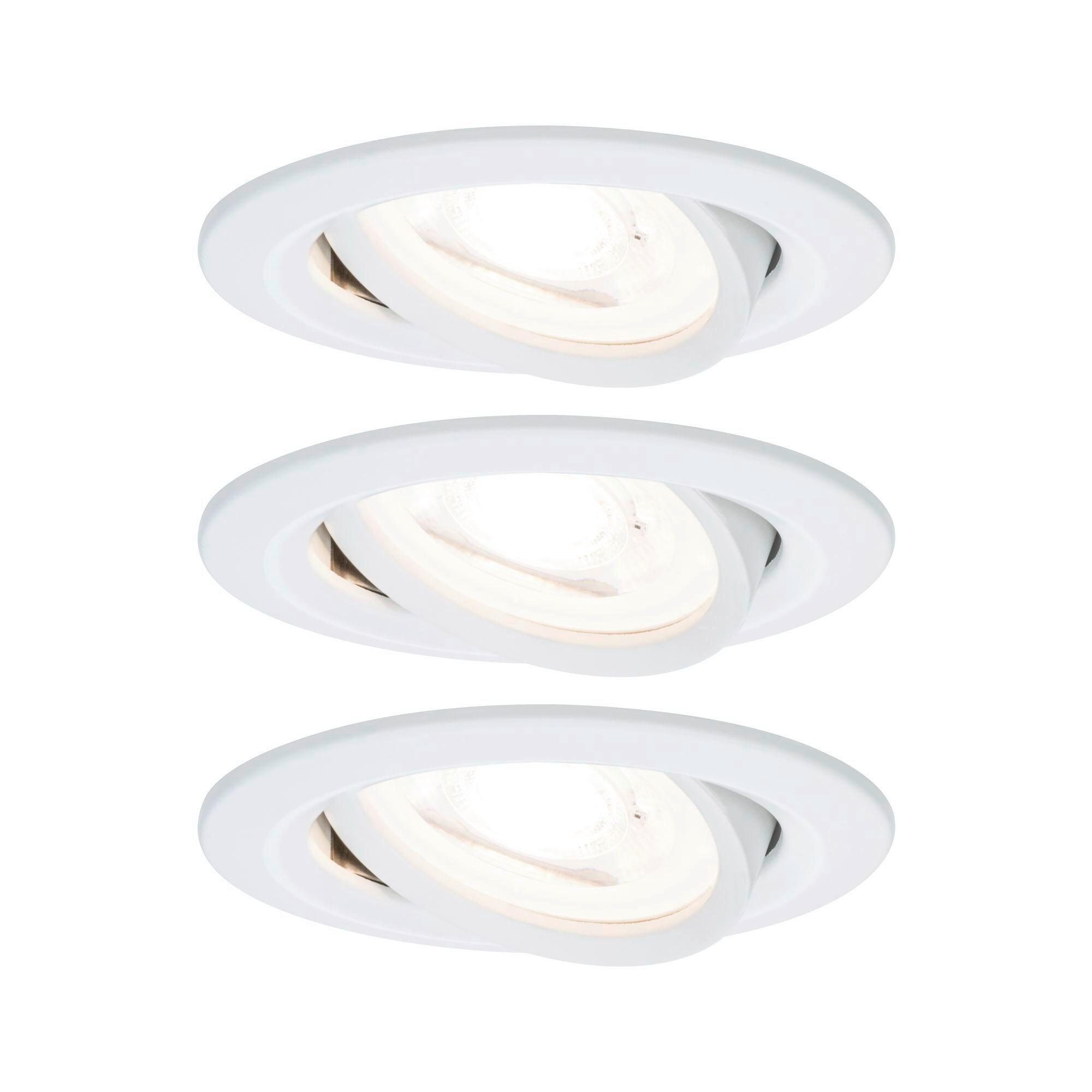 Deckenleuchte 3er-Set Ø 8,4 cm, dimmbar, rund - Basics (8,4/8,4/7,5cm) - Paulmann
