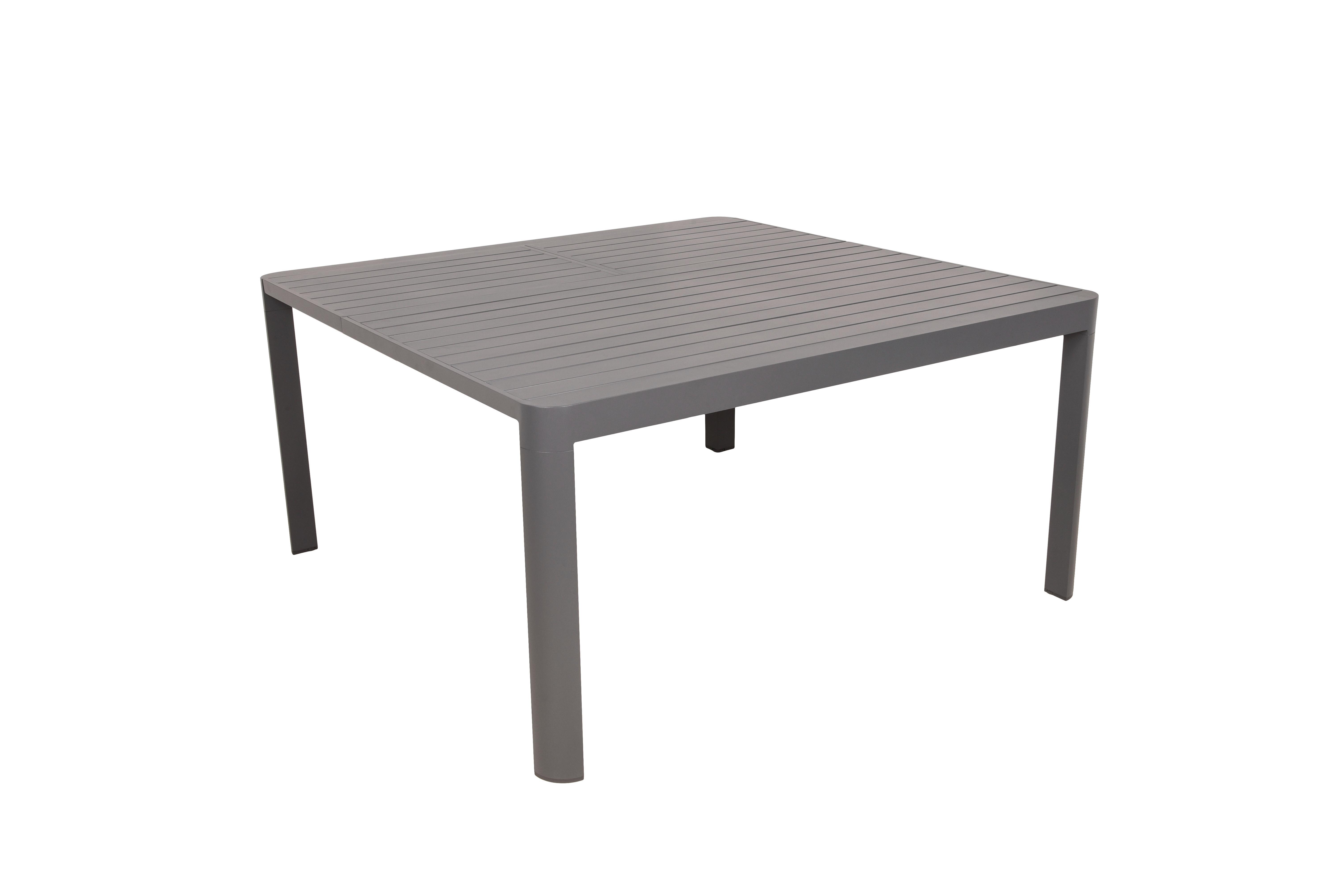 Gartentisch Amira - Anthrazit/Schwarz, Basics, Kunststoff/Metall (149/97/75cm) - Gardenson