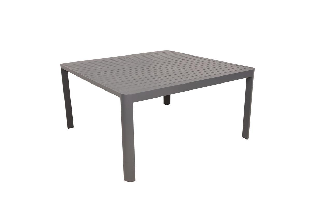 Gartentisch Amira - Anthrazit/Schwarz, Basics, Kunststoff/Metall (149/97/75cm) - Gardenson