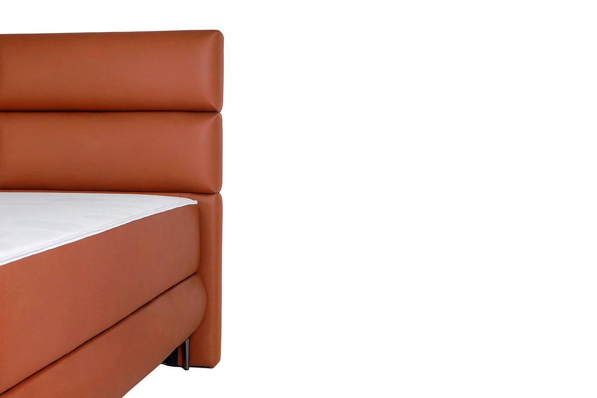 Kárpitozott Ágy Farini 160/200cm - konyak, Konventionell (160/200cm)