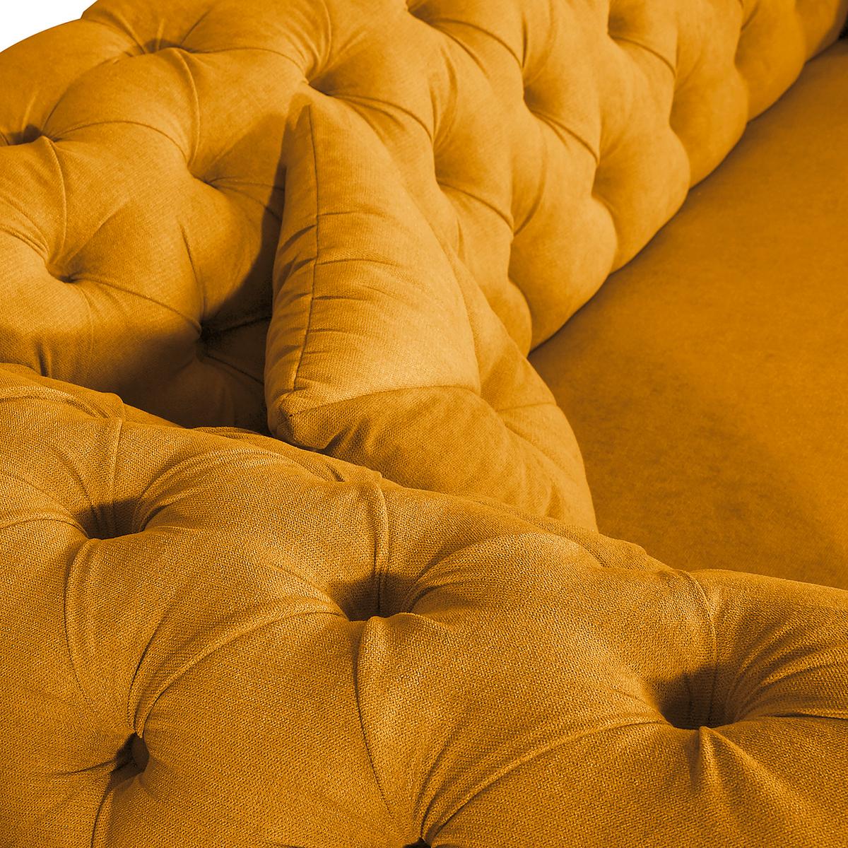 3-sitzer-sofa Preston Senfgelb B: 232 Cm - Senfgelb/Braun, Design, Textil (232/79/97cm) - Livetastic