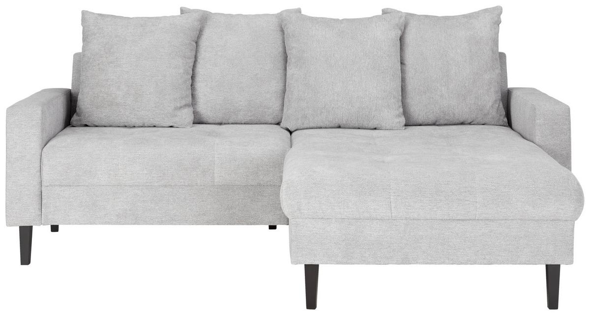 Rohová sedačka BOSTON, obojstranná, sivá - čierna/sivá, Konventionell, drevo/textil (215/92/160cm) - Based