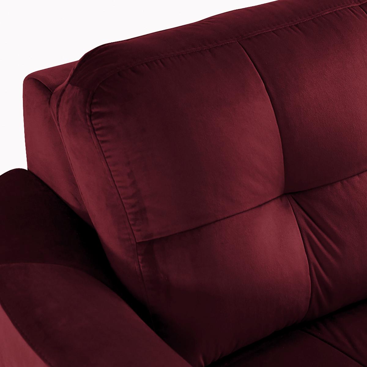 Ecksofa Nordic, Rot S: 236x190 cm - Buchefarben/Rot, Design, Textil (236/190cm) - Livetastic