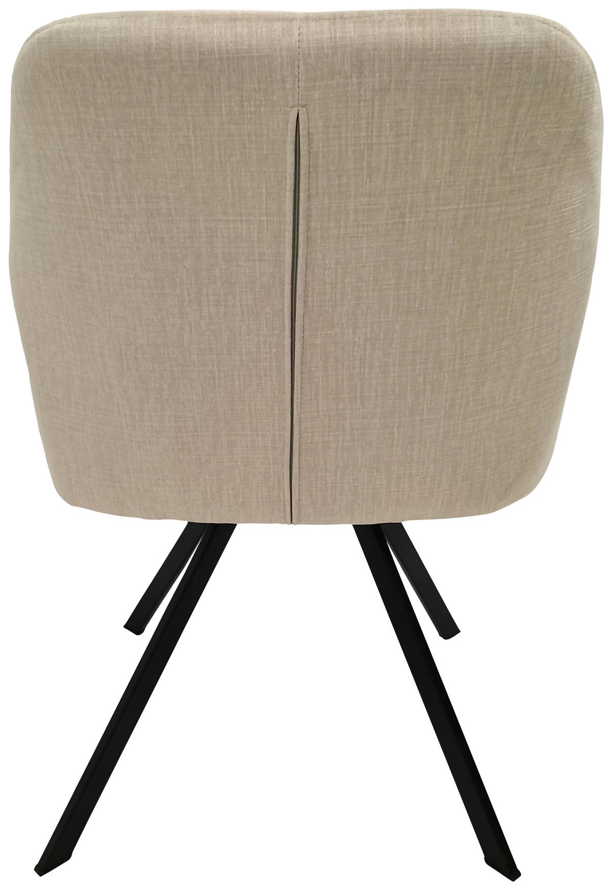 SADA ŽIDLÍ S PODRUČKAMI GEORGIA - černá/béžová, Moderní, kov/textil (57/85/62cm) - MID.YOU