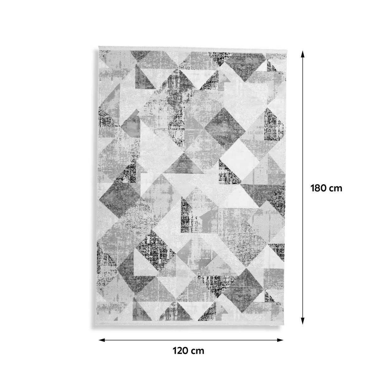 Webteppich Grau/Rosa Akropolis 120x180 cm - Rosa/Grau, Design, Textil (120/180cm) - Kayoom