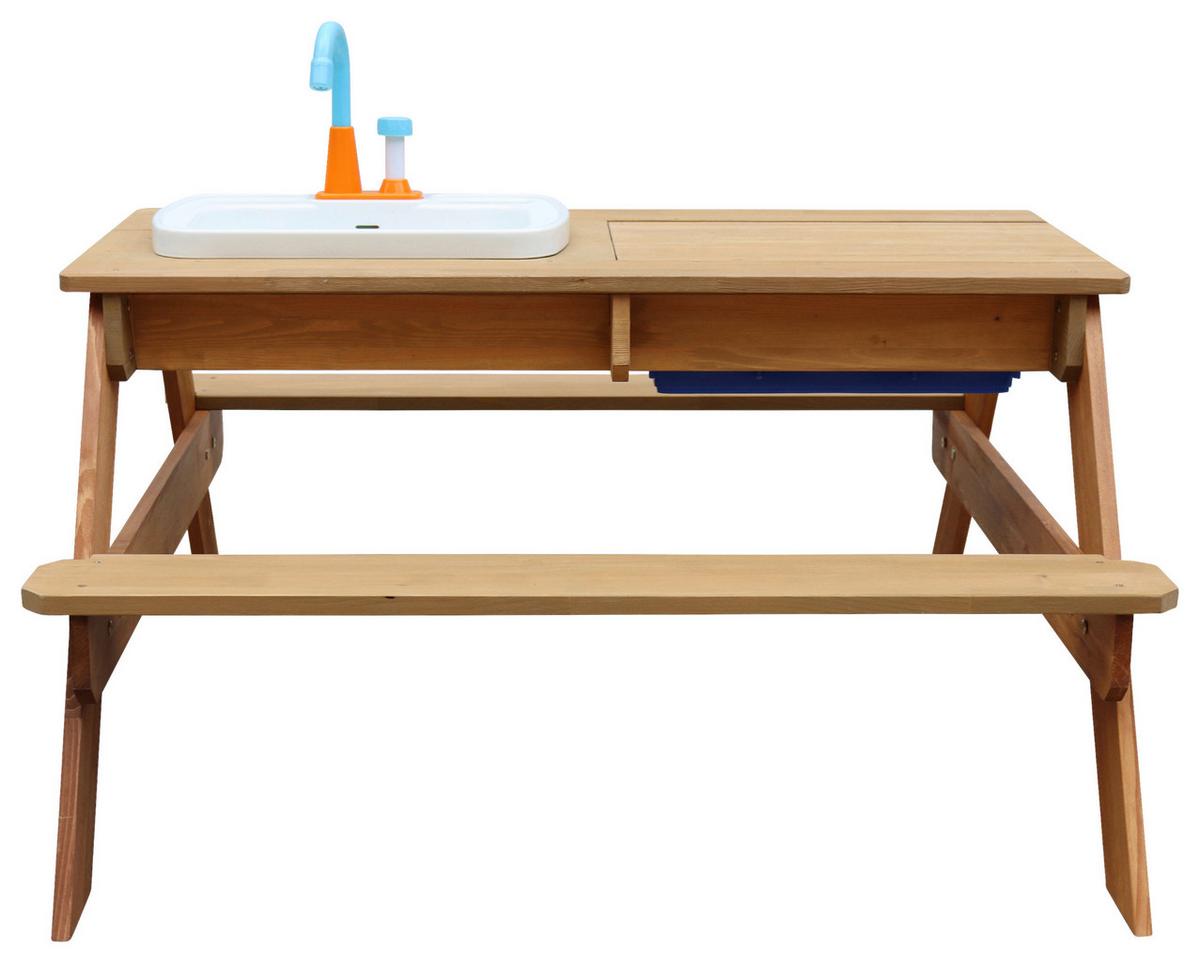 Sand- und Wassertisch A031.030.00 - Braun, KONVENTIONELL, Holz/Kunststoff (97,5/50/95cm) - Ambia Garden