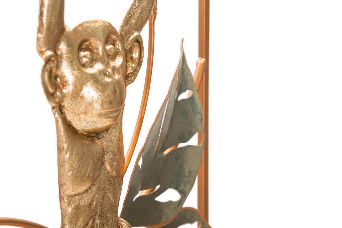 Wanddeko Monkey Goldfarben B: 28,6 cm - Basics, Metall (28.6/74.3/3.8cm)
