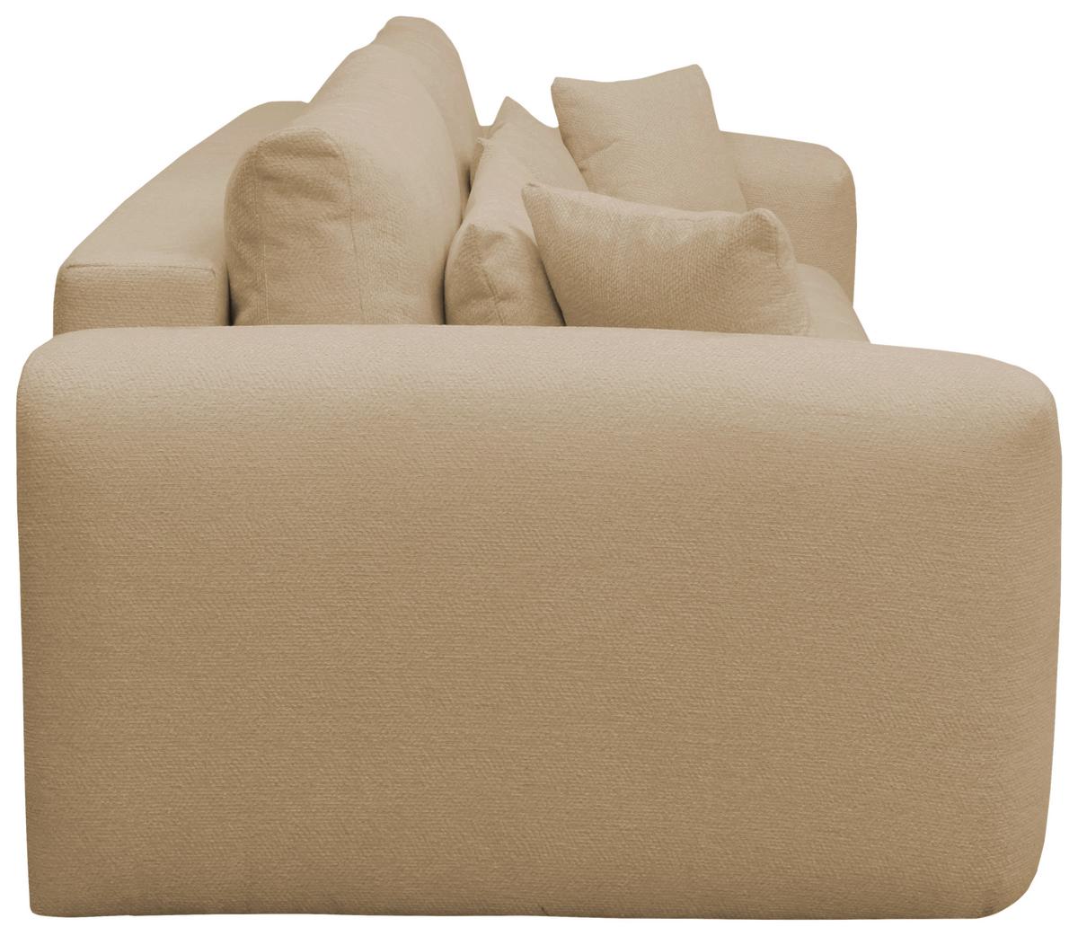 Schlafsofa Supra, Beige B: 245 Cm - Beige/Schwarz, Design, Holz/Textil (245/90/117cm) - MID.YOU