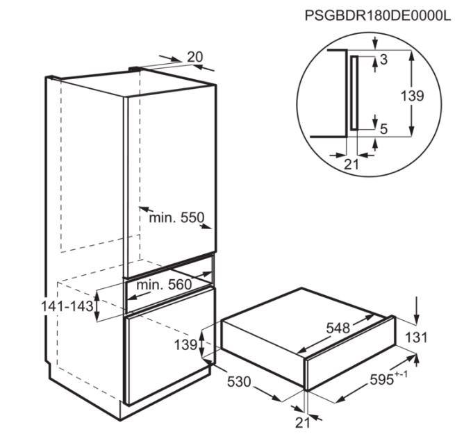 Ohrevná zásuvka AEG KDK911424M - čierna, Basics (56/14,1/55cm) - AEG