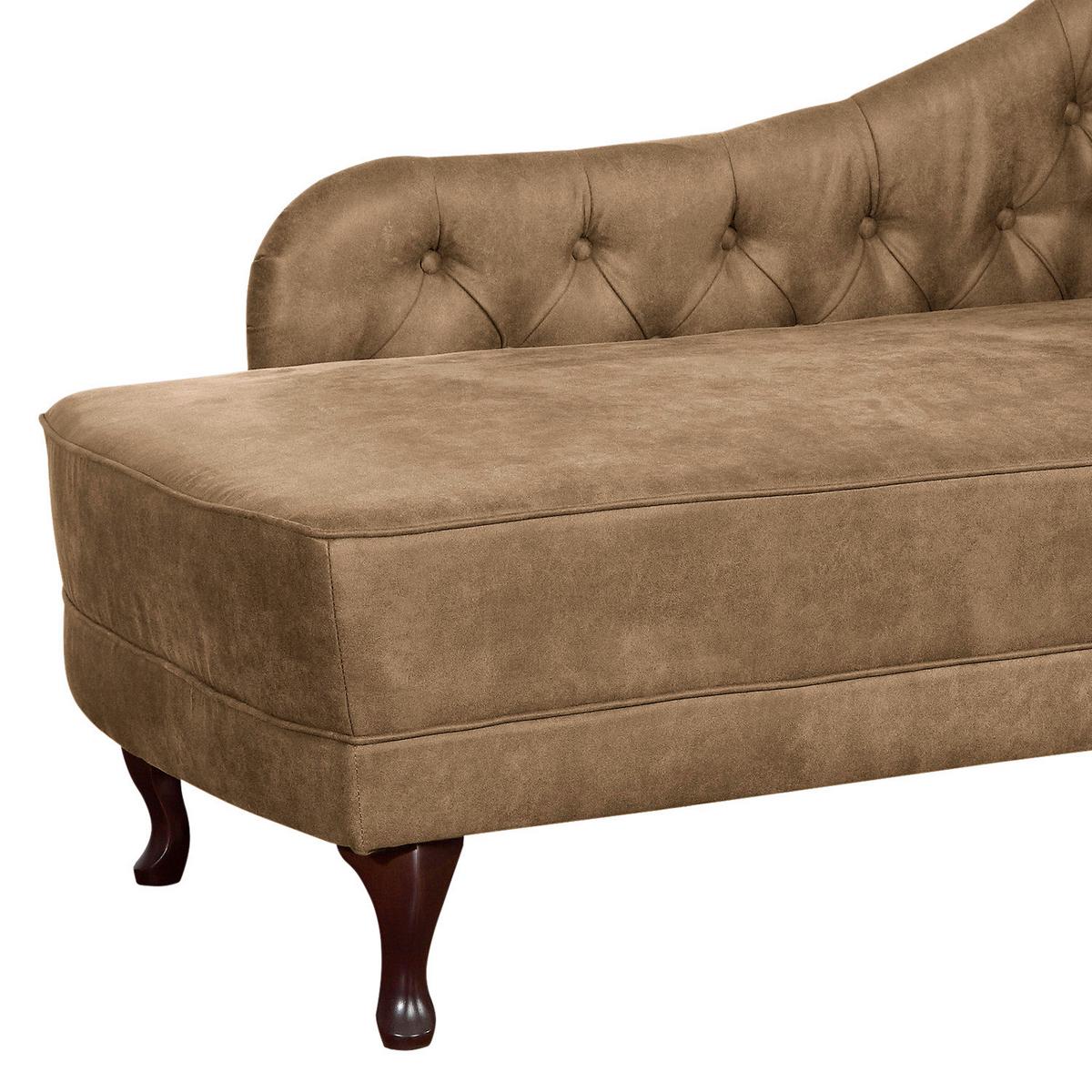 Récamiere Pako Braun B: 185cm - Braun, Design, Textil (185/93/75cm) - Livetastic