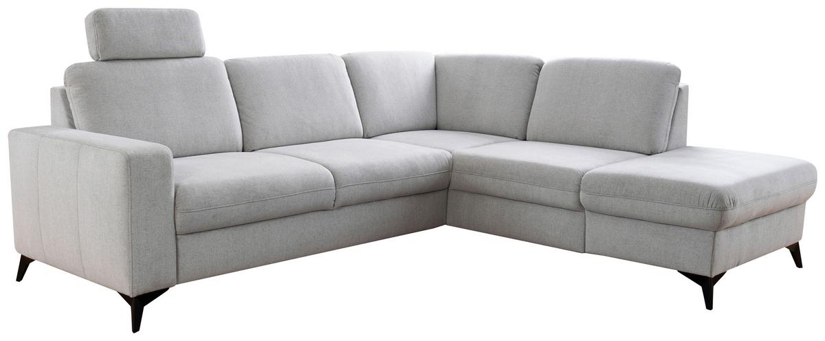 SEDACÍ SOUPRAVA LOLLAND - černá/světle šedá, Moderní, kov/textil (249/212cm)