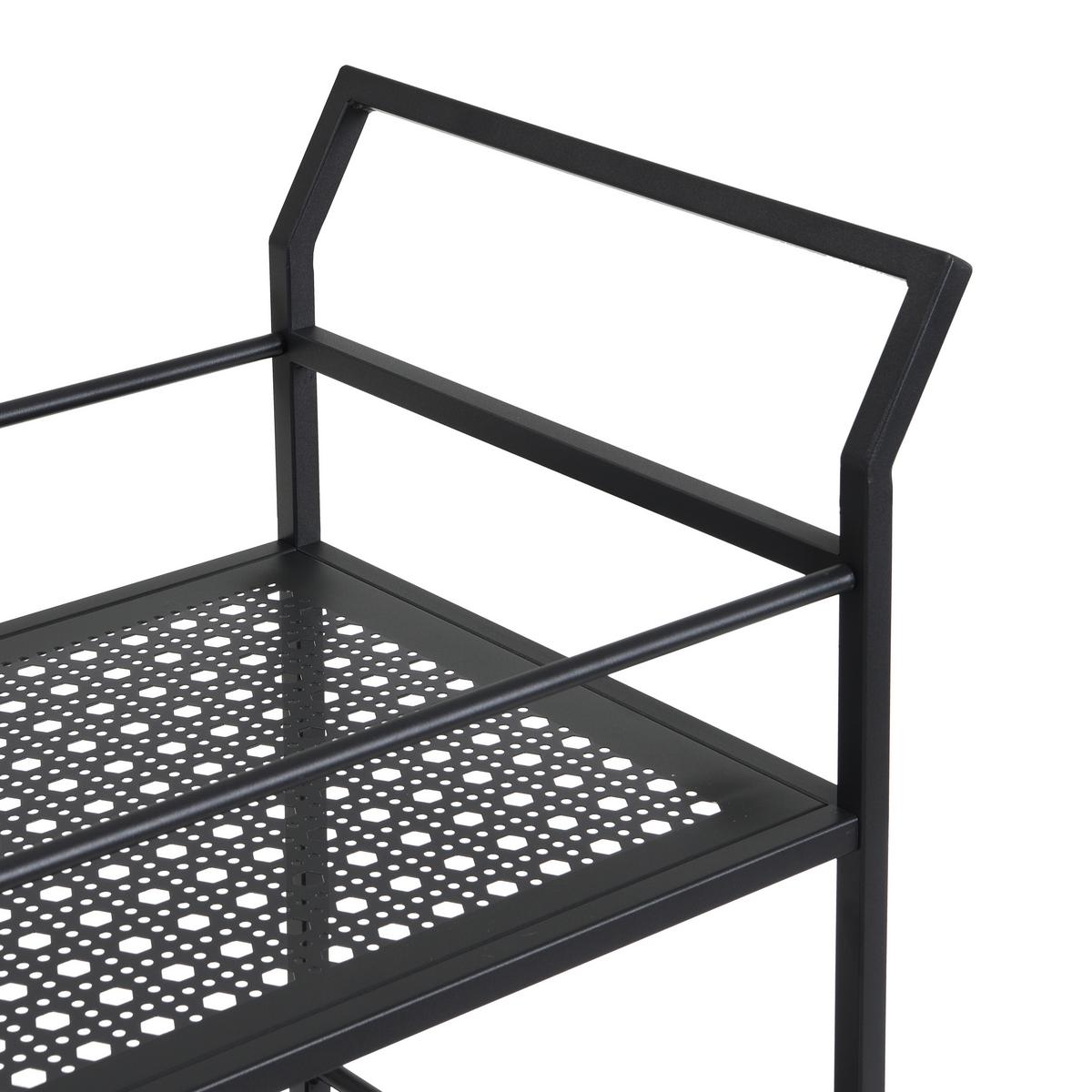 SERVIERWAGEN Schwarz B: 79 cm - Schwarz, Design, Kunststoff/Metall (79/45/83cm) - MID.YOU