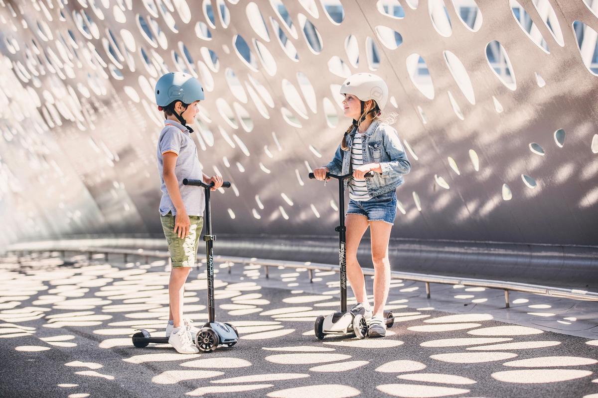 Kinderscooter Highwaykick 5 Led - Schwarz/Grau, Trend, Kunststoff/Metall (25/79/60cm) - Scoot and Ride