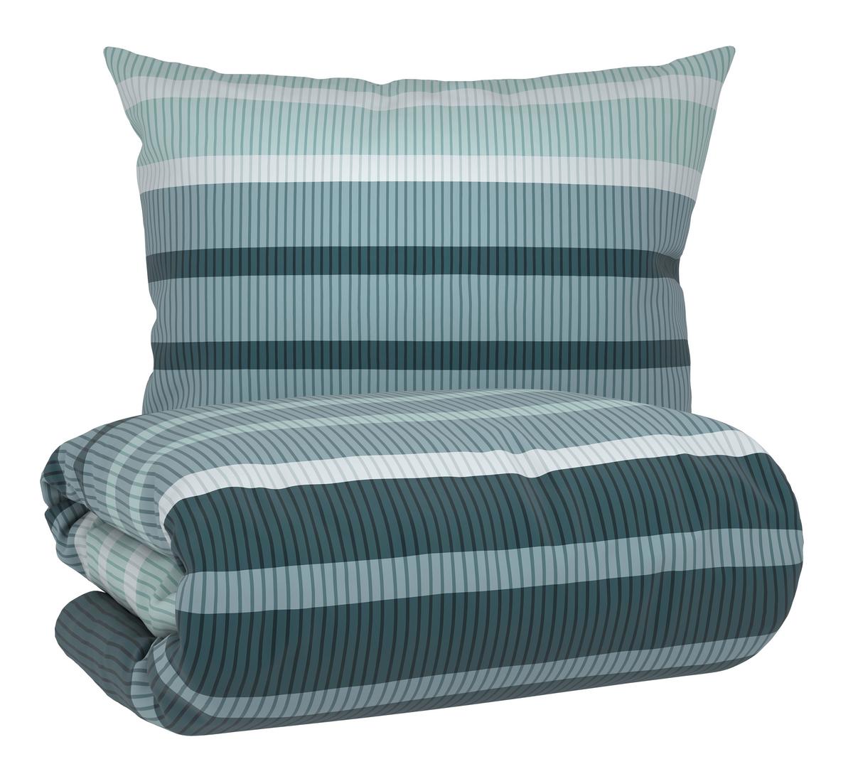POVLEČENÍ STREIF - modrá/černá, Konvenční, textil (140/200cm) - Mömax