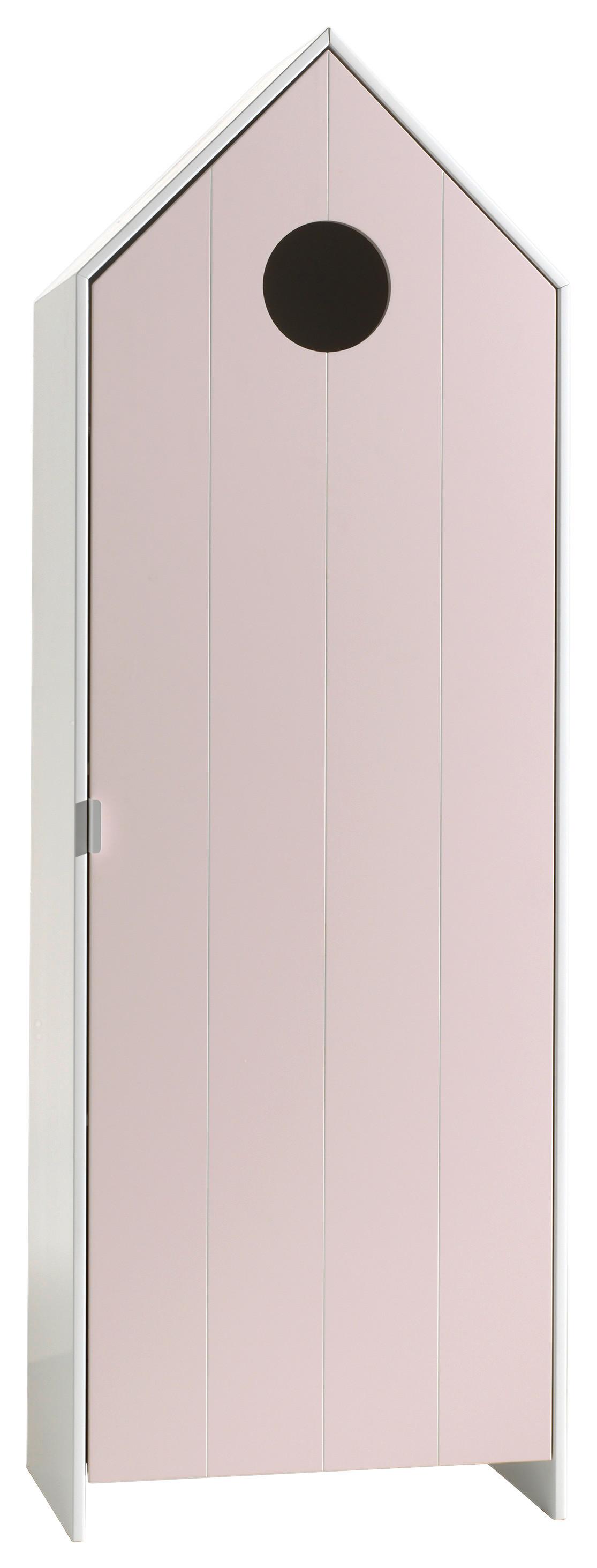 Kinderkleiderschrank B: 57,6 Cm Casami, Pink/weiß - Weiß/Rosa, MODERN, Holzwerkstoff (57,6/171,3/37cm) - Vipack