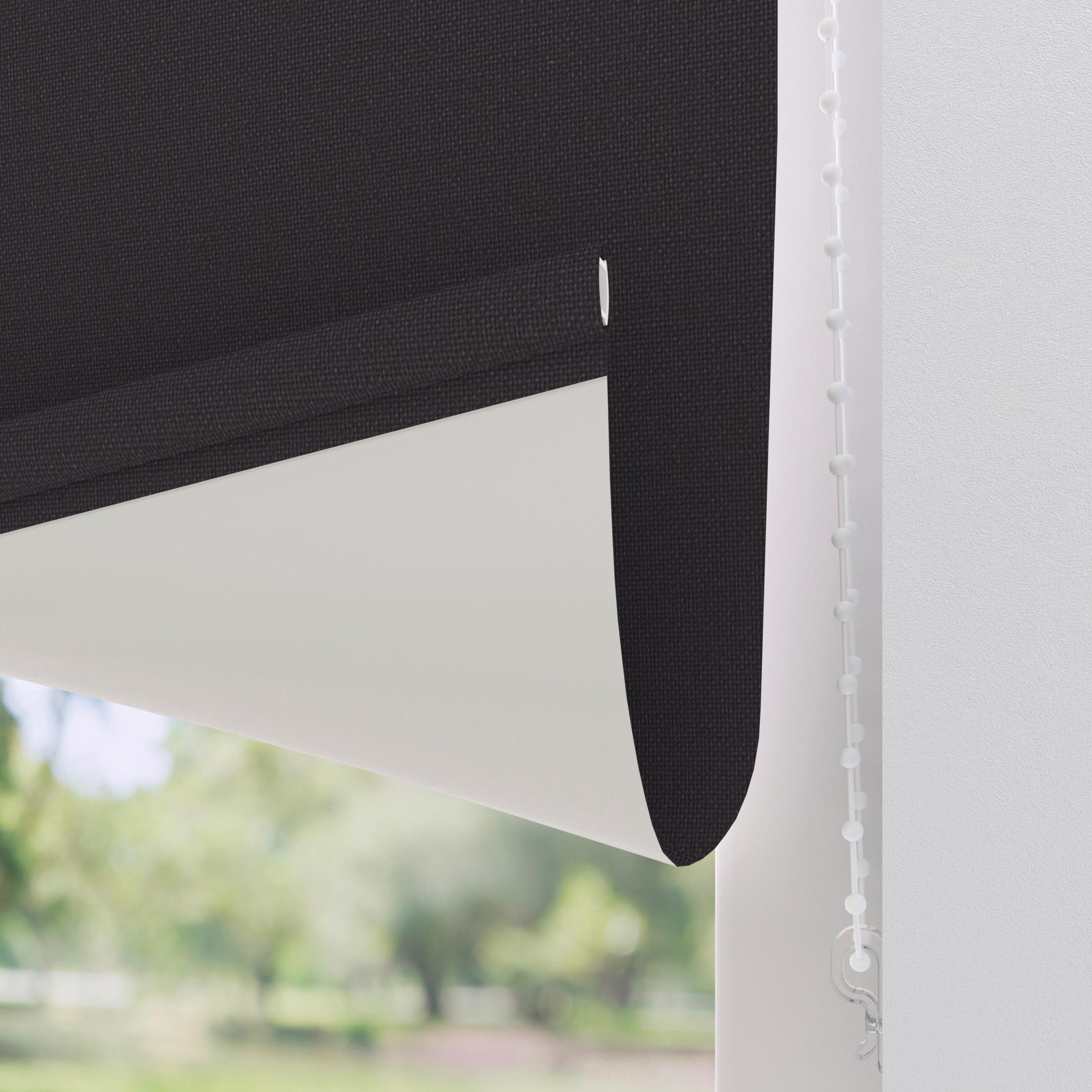 Verdunkelungsrollo 230x190 cm mit Kettenzug - Schwarz, Design, Textil (230/190cm)