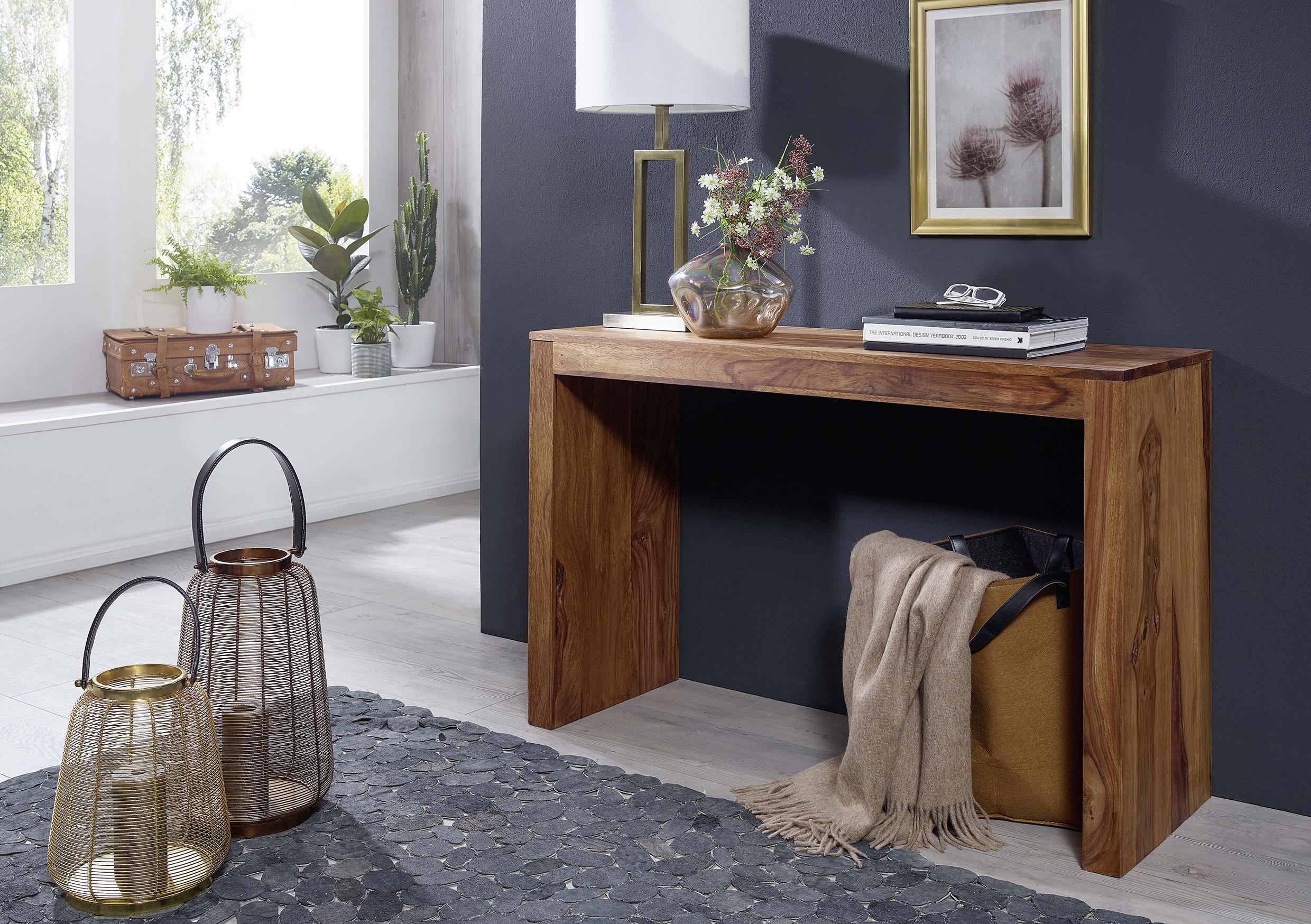 Stolík z masívneho dreva Mumbai š: 115cm - farba indického palisandra, Lifestyle, drevo (115/40/75cm) - MID.YOU