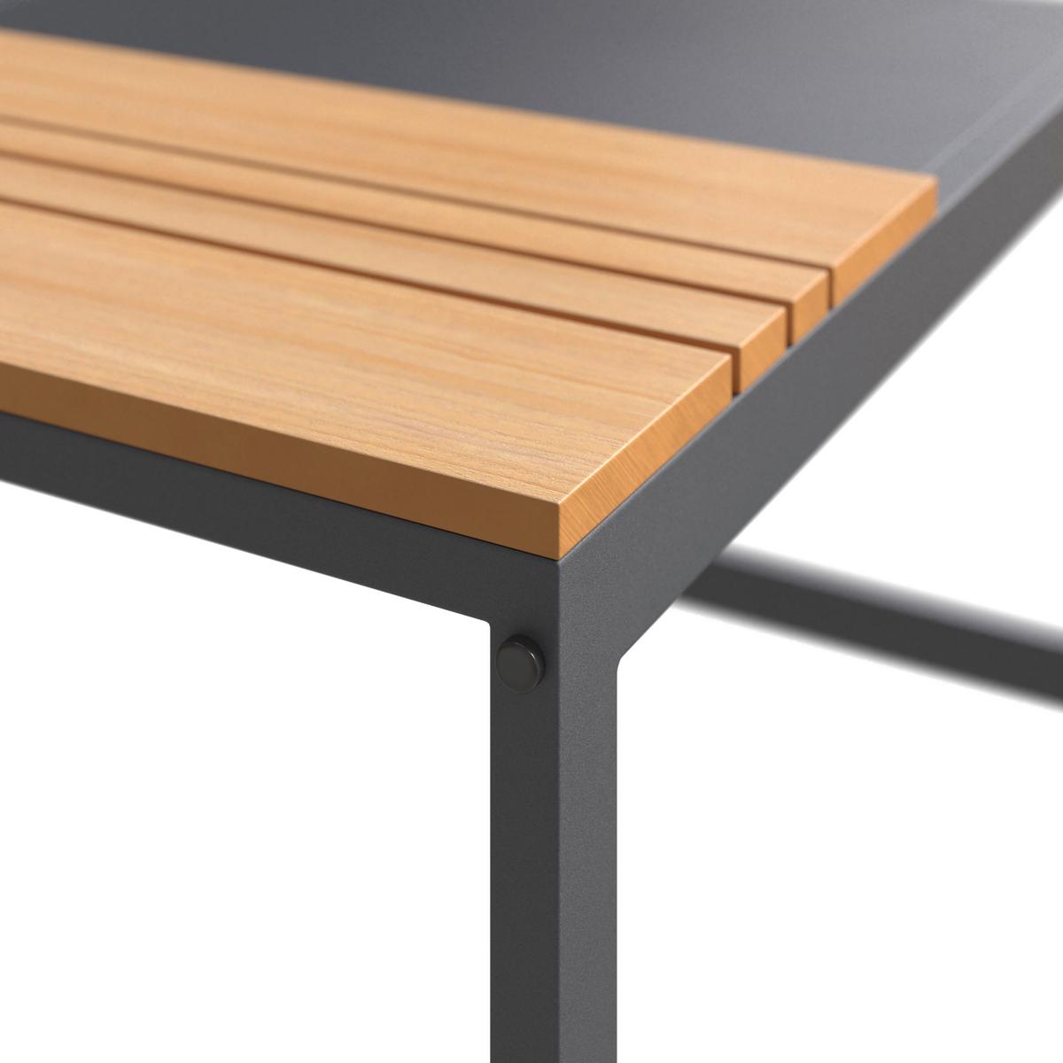 Loungegarnitur Rio - Anthrazit/Schwarz, MODERN, Kunststoff/Textil (226/156cm) - Beldano