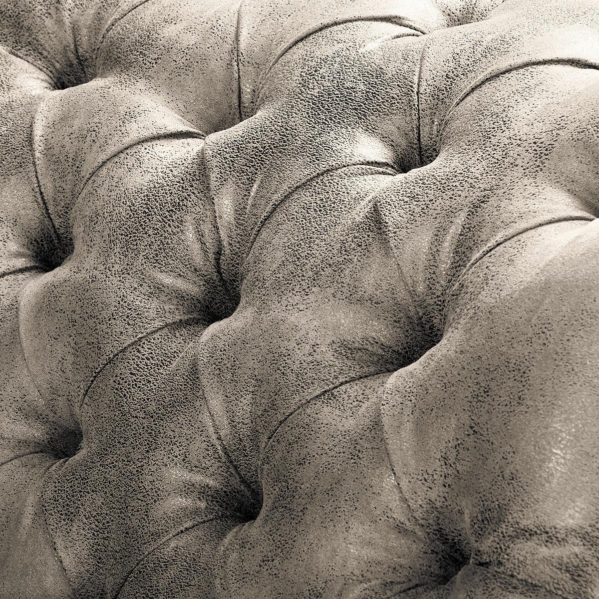 Récamiere Pako Hellgrau B: 185cm - Hellgrau/Braun, Design, Textil (185/93/75cm) - Livetastic