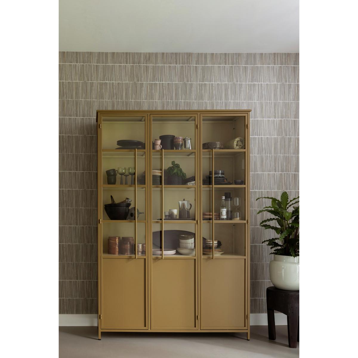 Vitrine Exhibit Honig B: 140 cm - Honig, Design, Glas/Metall (140/200/40cm) - Livetastic