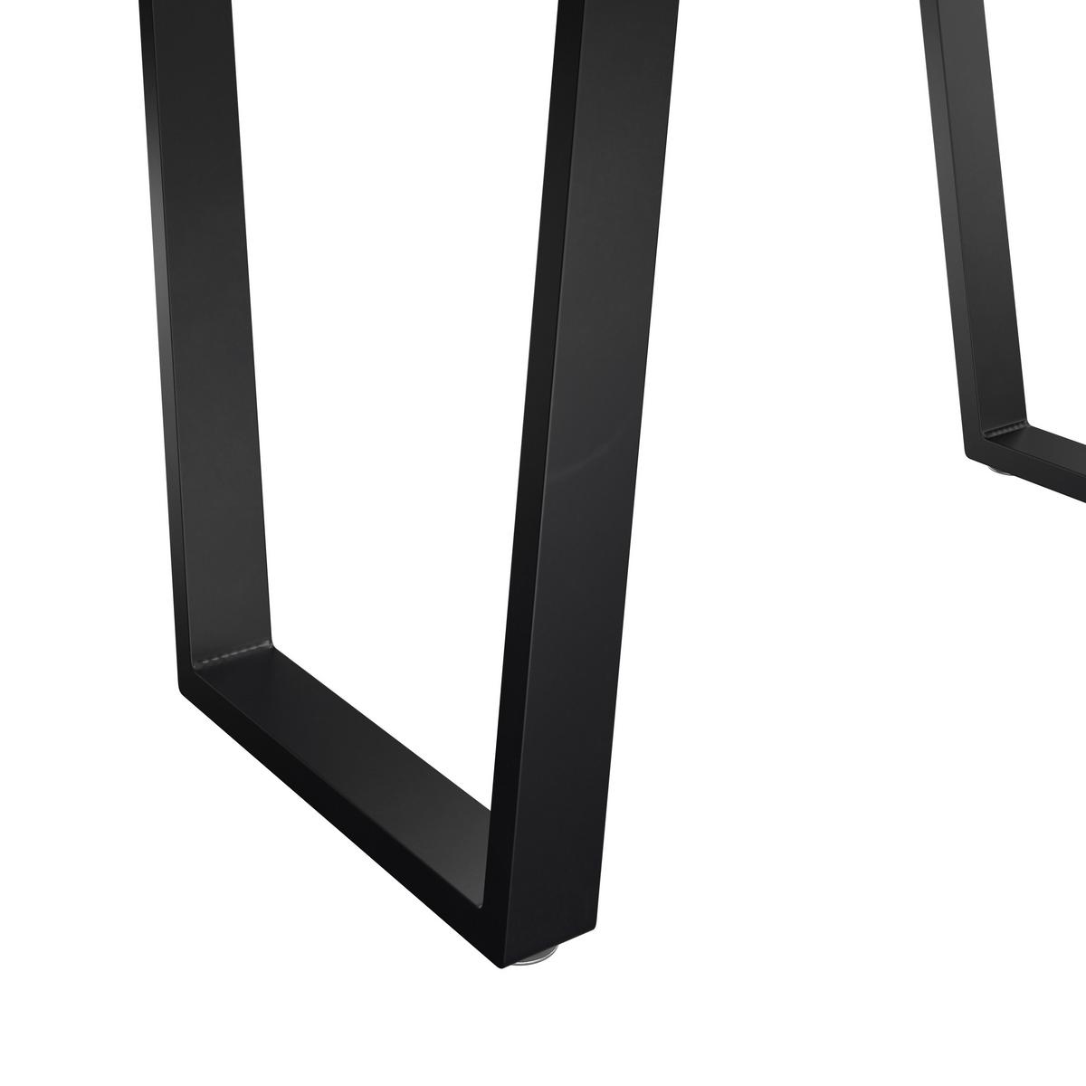 Esstisch Melbourne 140x90cm Grau - Schwarz/Grau, MODERN, Holzwerkstoff/Metall (140/75/90cm)