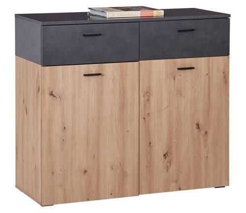 Kommode 100 cm Duos, Eiche Dekor/Matera - MODERN, Holzwerkstoff (100/89,4/40cm)