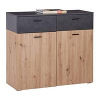 Kommode 100 cm Duos, Eiche Dekor/Matera - MODERN, Holzwerkstoff (100/89,4/40cm)