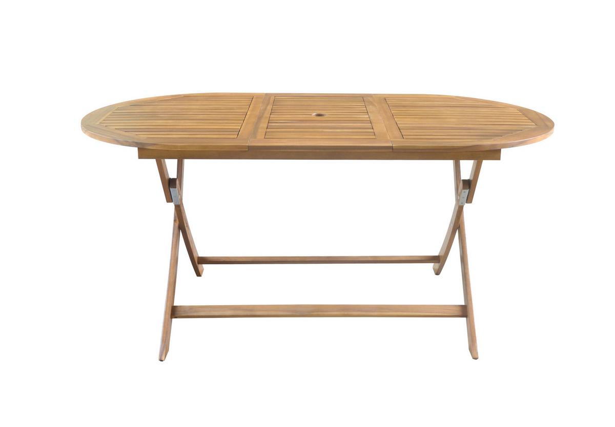 Sitzgruppe Boston 7-teilig, aus Akazienholz - Akaziefarben, Basics, Holz (160/85/74cm)