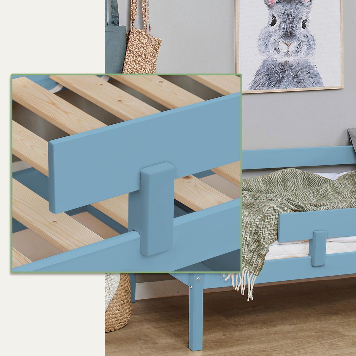 Bettschutzgitter Eco Comfort Blau, B: 100 Cm - Blau, MODERN, Holz (100/22,5/4cm) - MID.YOU
