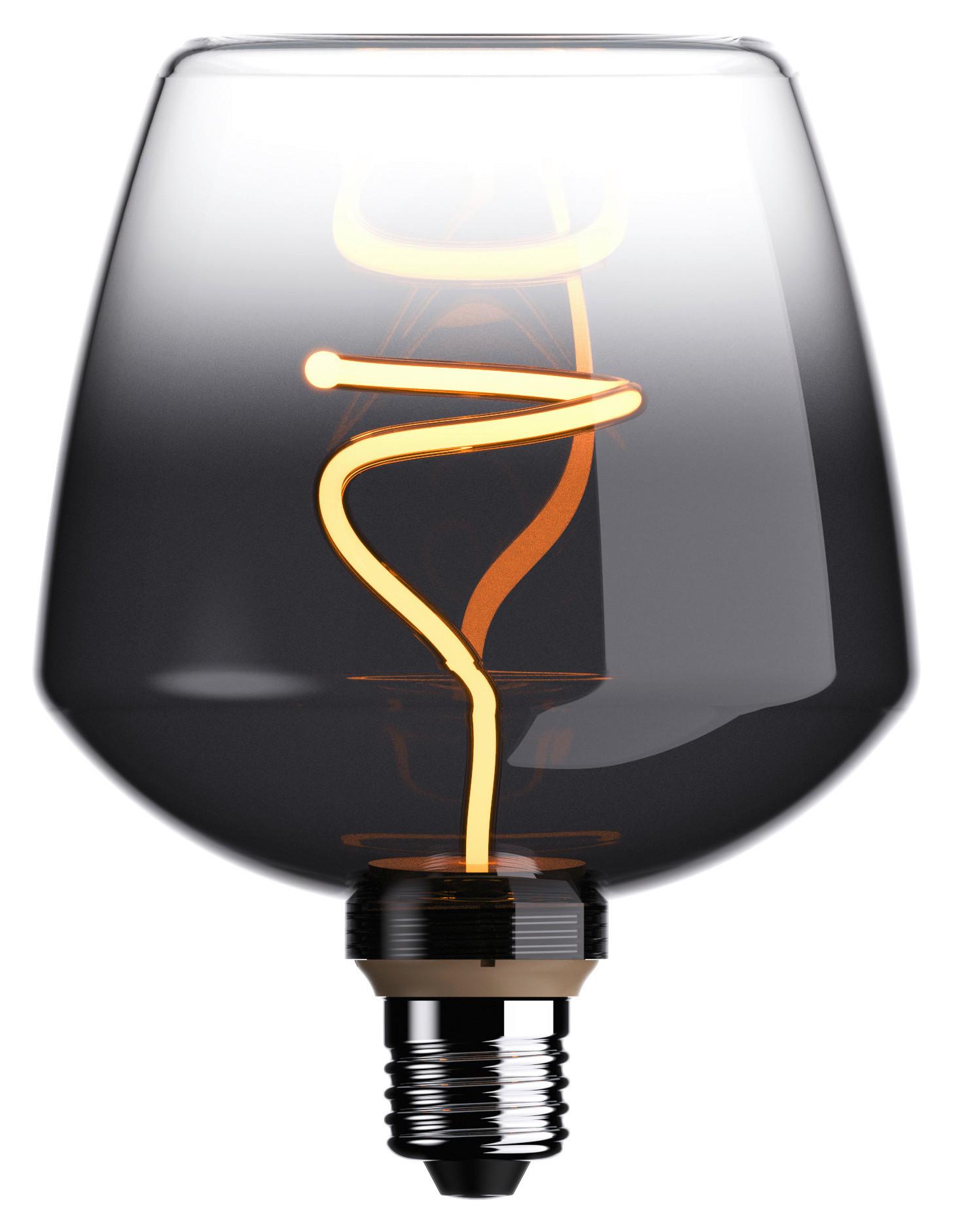Led Izzó E27 - átlátszó, Modern, Üveg/fém (12,3/16,3cm)
