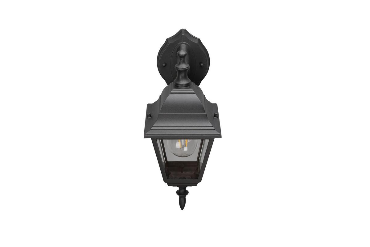 Außenwandleuchte 205767132 Livenza - Klar/Schwarz, KONVENTIONELL, Glas/Metall (14/19/34cm) - Trio Leuchten