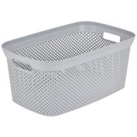 Wäschekorb Diamond Hellgrau, 54x33,5x23,4 cm - Grau, Basics, Kunststoff (54,3/33,5/23,4cm) - Luca Bessoni