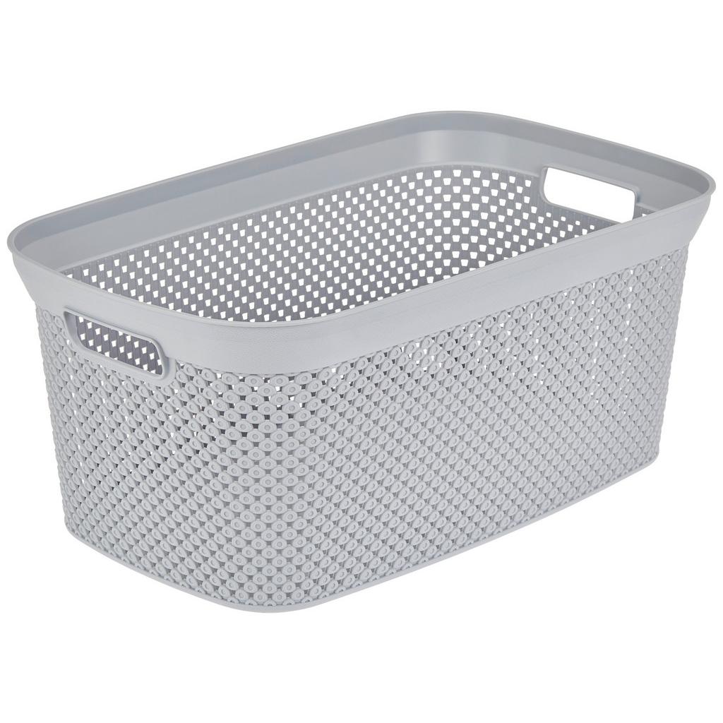 Wäschekorb Diamond Hellgrau, 54x33,5x23,4 cm