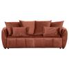 2-Sitzer-Sofa Mit Schlaffunktion Meyford B:250cm - Rostfarben/Schwarz, KONVENTIONELL, Textil (250/70/118cm) - MID.YOU