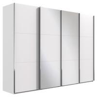 Schwebetürenschrank M. Spiegel 350cm Level 36a, Weiß - Weiß, Basics, Glas/Holzwerkstoff (350/216/65cm) - MID.YOU