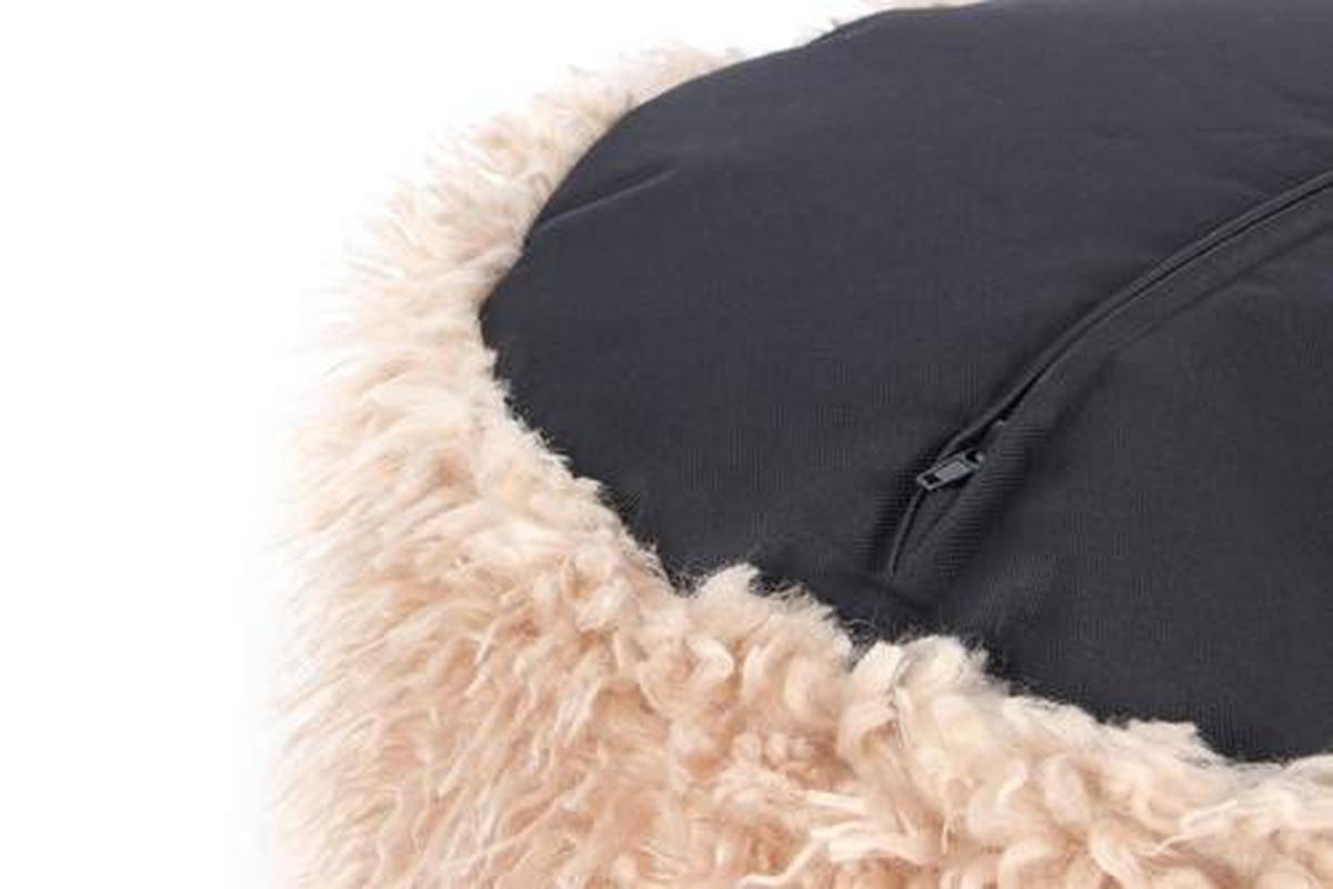 Pouf Beige Dxh: 45x38 Cm - Beige, Basics, Kunststoff (45/38/45cm) - Kayoom