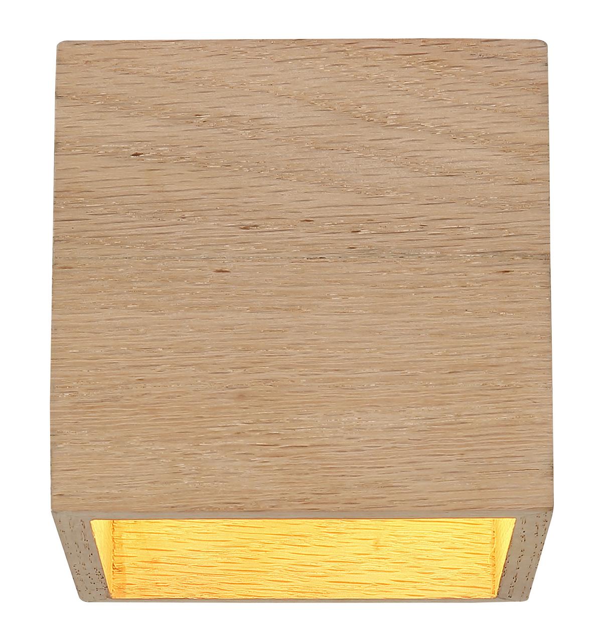 Wandleuchte Holz/Metall 230V Braun/Schwarz - Schwarz/Braun, Design, Holz/Metall (11/11cm) - Globo