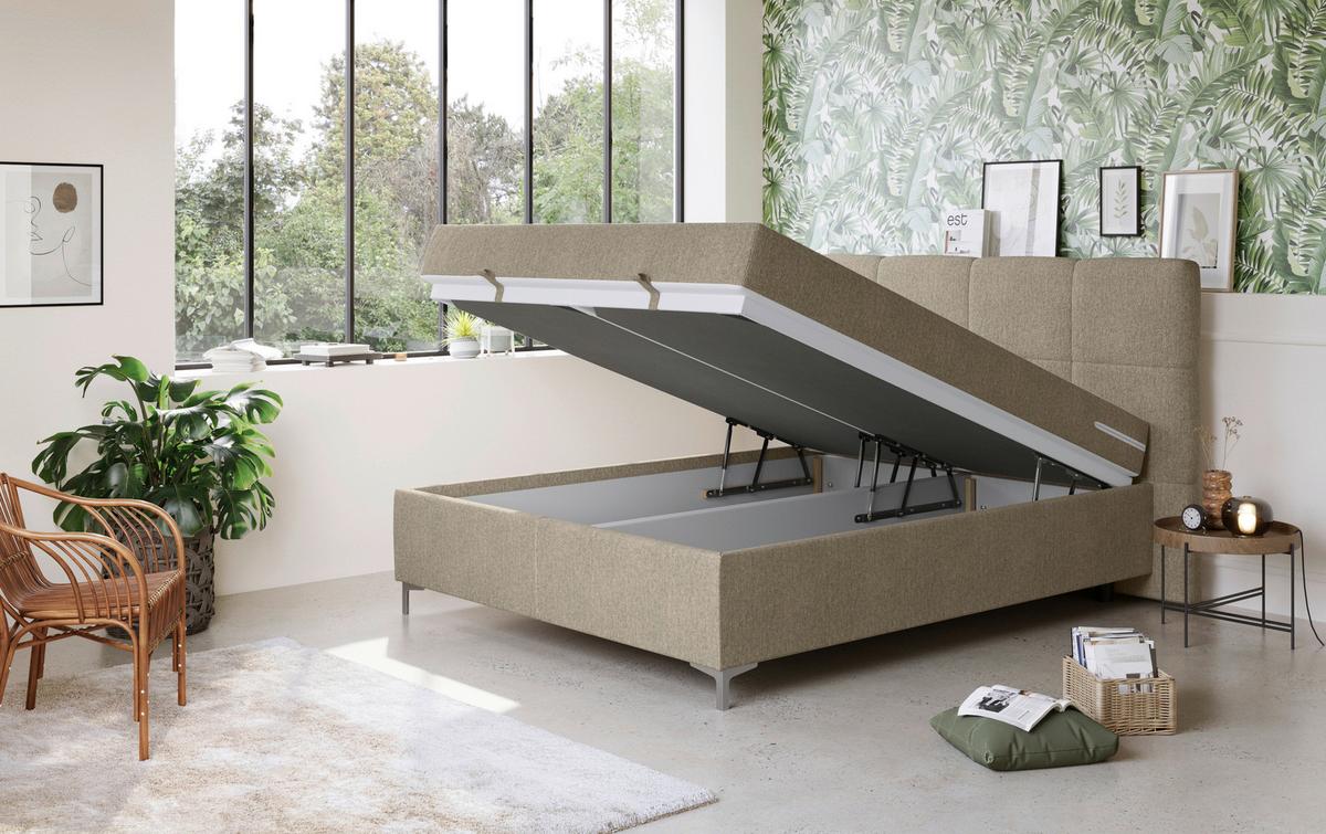 Box Ágy Kimi 160/200 Cm - szürkésbarna, Modern (160/200cm)