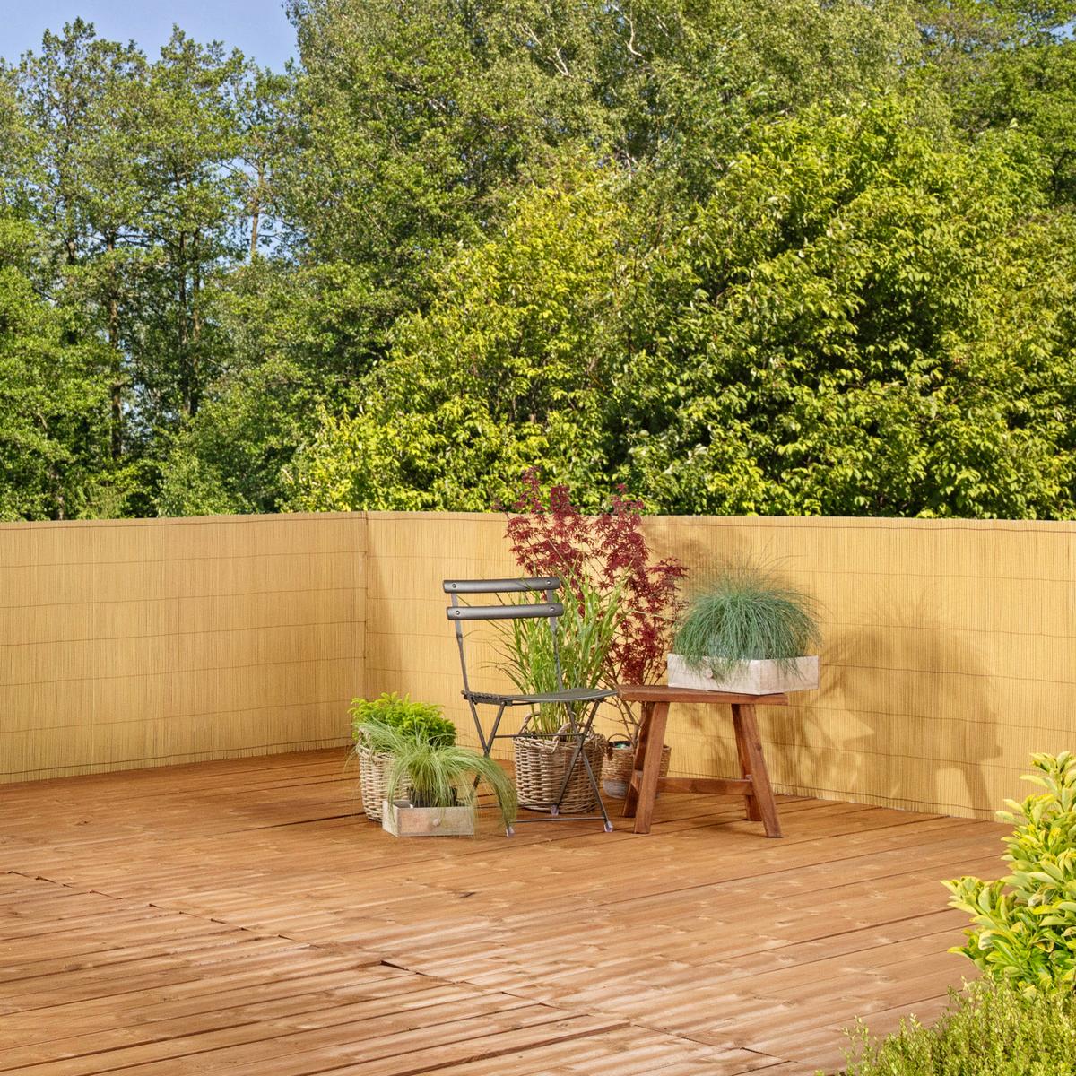 Sichtschutz Bambu Solido Kunststoff Naturfarben - Naturfarben, Basics, Kunststoff (300/100cm)
