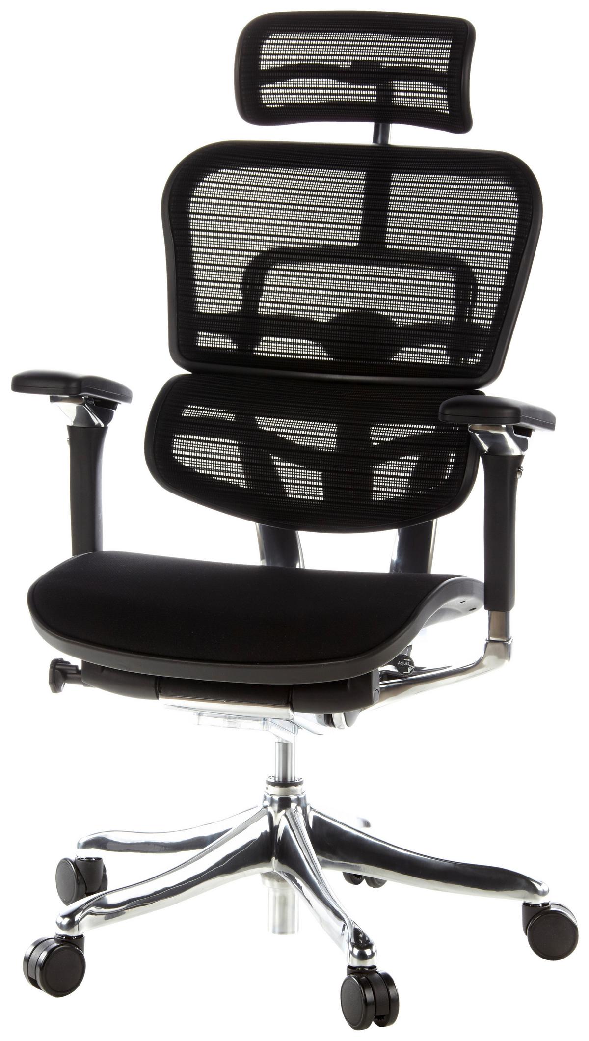 Drehstuhl Ergohuman Ultra G Grau B: 65 Cm - Silberfarben/Grau, MODERN, Kunststoff/Textil (65/114 - 132/60cm) - MID.YOU