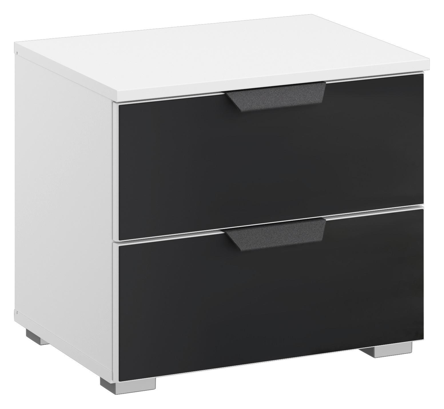 Nachtkästchen Artemis Weiß/Anthrazit, H: 43cm