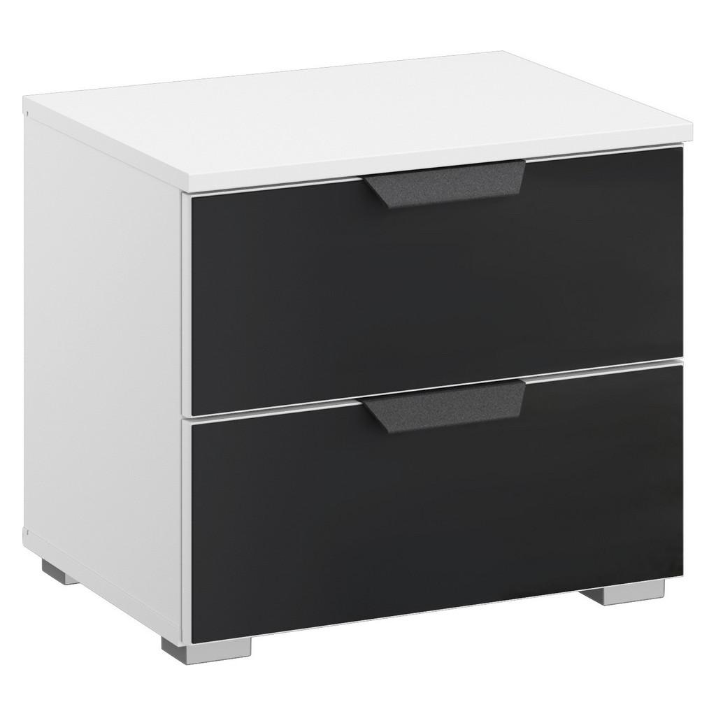 Nachtkästchen Artemis weiß/Anthrazit, H: 43cm