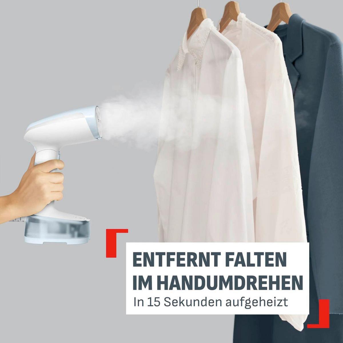 Dampfbürste Pastellblau, Weiß, 1300W - Pastellblau/Weiß, Basics, Kunststoff (12,7/10,5/22cm) - Tefal