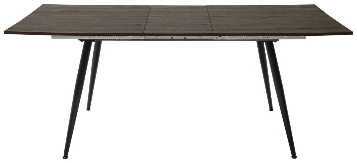 Esstisch Ausziehbar Barbuda Lxb: 160x90cm Nachteiche Dekor - Eichefarben/Schwarz, MODERN, Holzwerkstoff/Metall (160-200/90/76cm) - MID.YOU